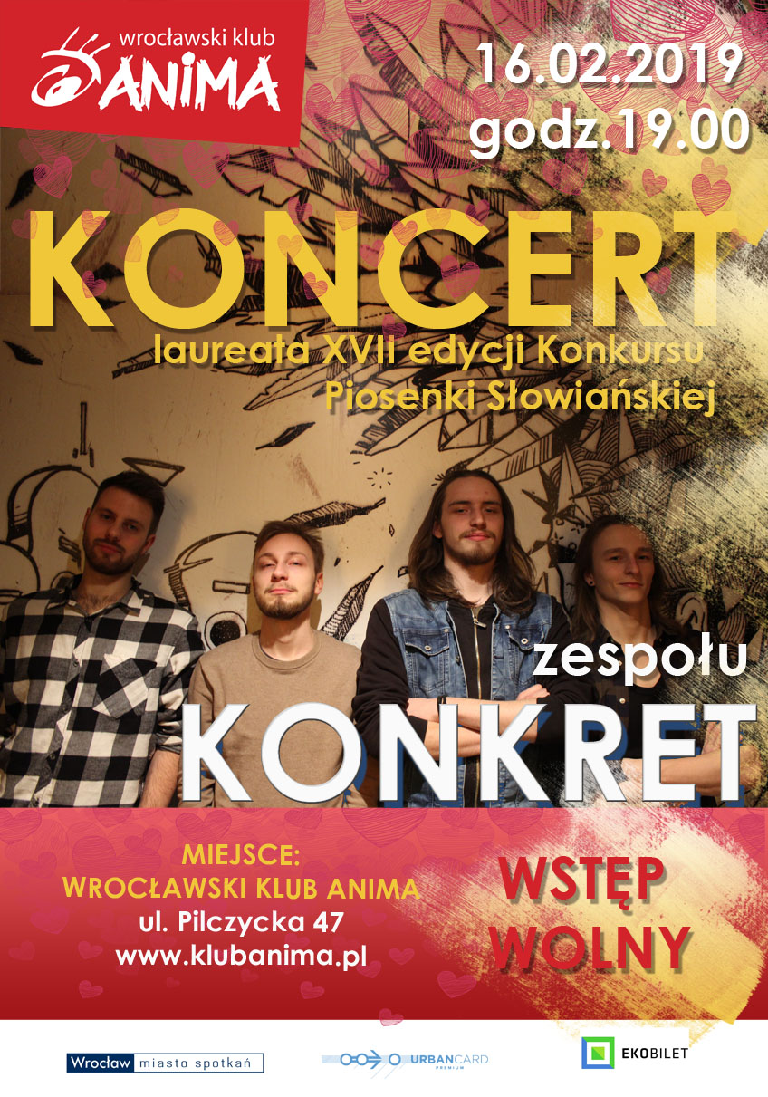 Walentynkowy koncert zespołu Konkret- 16 lutego