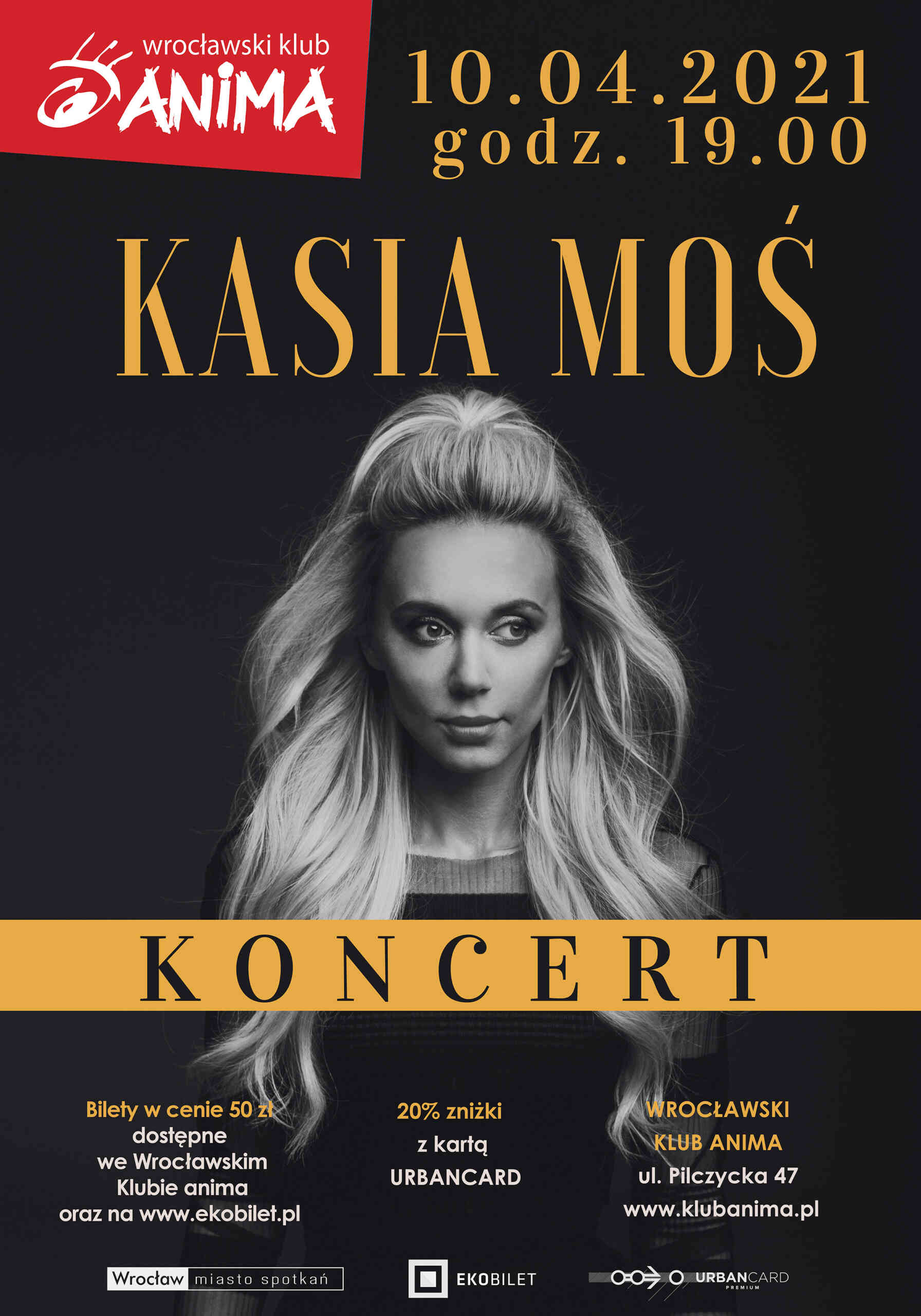 Koncert Kasi Moś – zmiana daty!