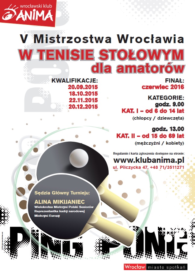 V Mistrzostwa Wrocławia w Tenisie Stołowym 2016