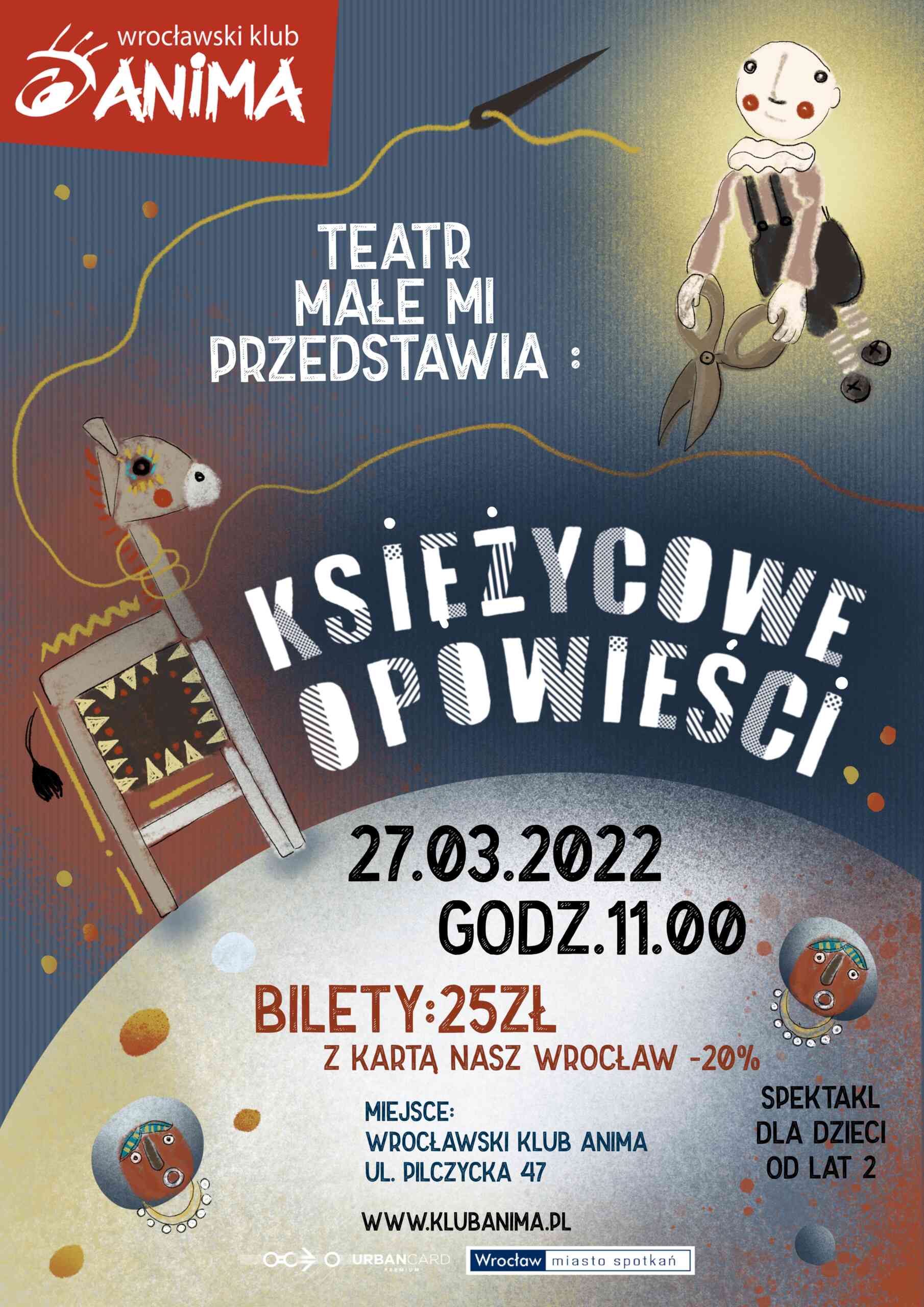 Spektakl dla dzieci pt. „KSIĘŻYC’owe OPOWIEŚCI” – 27.03.2022