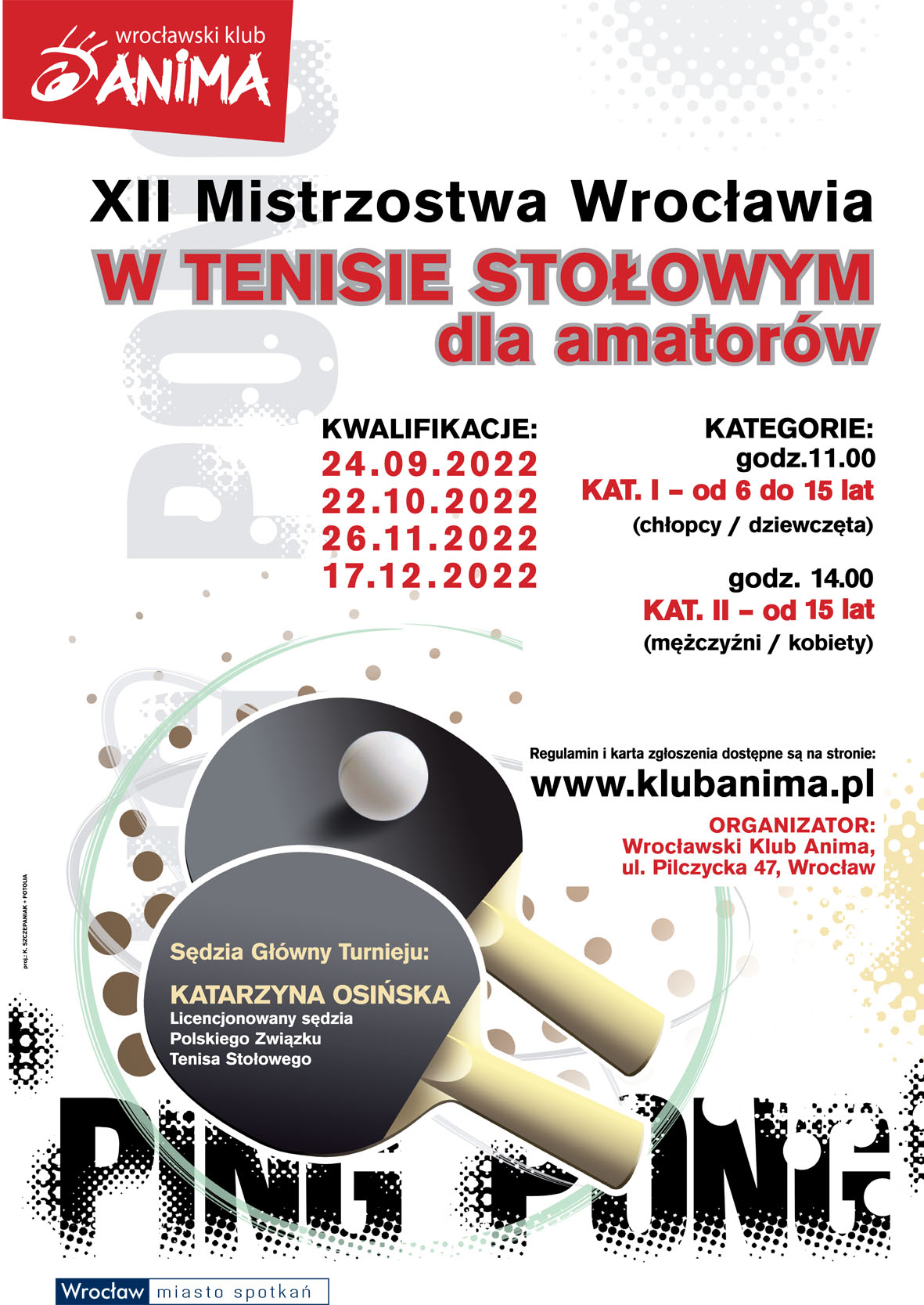 XII Mistrzostwa Wrocławia w Tenisie Stołowym dla amatorów