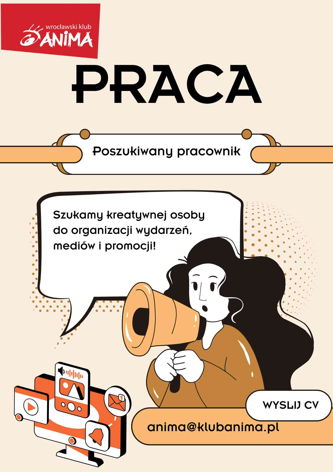 Pracownik do spr. organizacji imprez, mediów, promocji